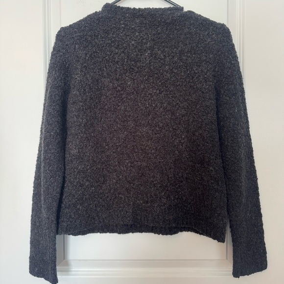 J. Crew Wool Blend Charcoal Button-Up Cardigan - Picture 2 of 5